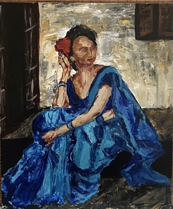 Lady with the Blue sari