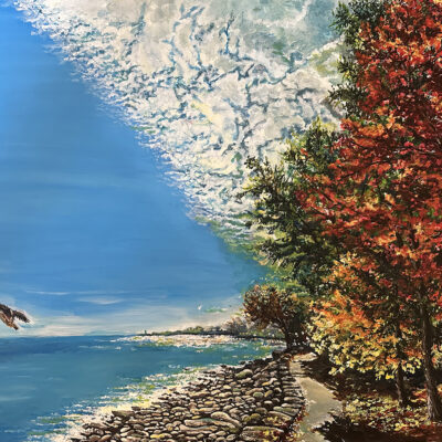 Autumn and Blue Lake