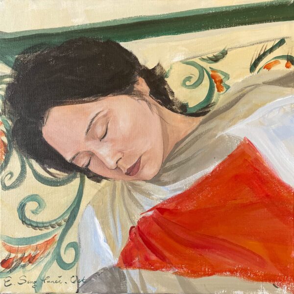 The Woman Covering The Blanket